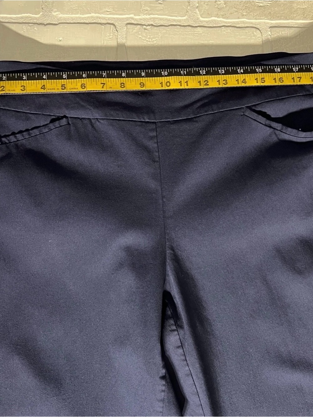 Women’s Chicos navy pull on pants. Size 3/16. Measurements in photos. - Picture 6 of 10